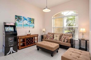 Open Den for Relaxing and Arcade Game Option