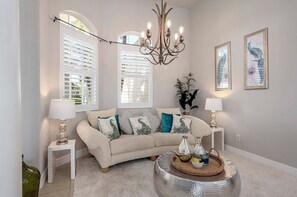 Formal Living Room Welcomes you To Relax and Read
