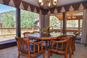 The perfect spot for meals and views of the mountains!