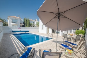 Sunloungers by the pool