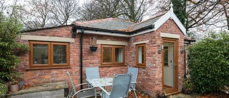 Seating area outside the Lodge