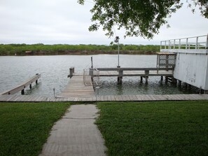 Walkway to the pier and boat slip