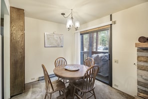 Dining Room with Slider to Outside Balcony