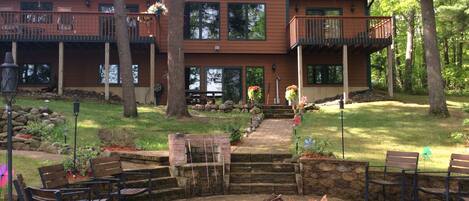 This Lake home will amaze you with amenities! All rooms have a view of the lake.
