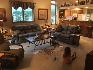 Great area for kids to play in the living room area.