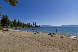 Meeks Bay Beach looking North.
Meeks Bay Resort across street from Glenridge.