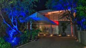 Front of property – evening/night