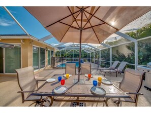 Outdoor dining area