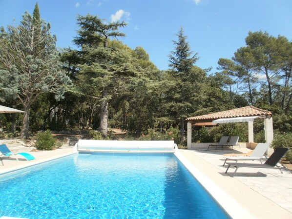 Grande piscine avec plongeoir