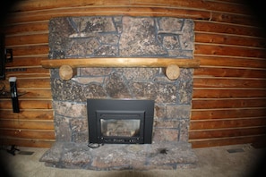 Fireplace in Den