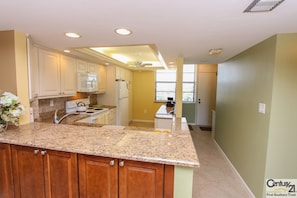 Kitchen with granite counter tops