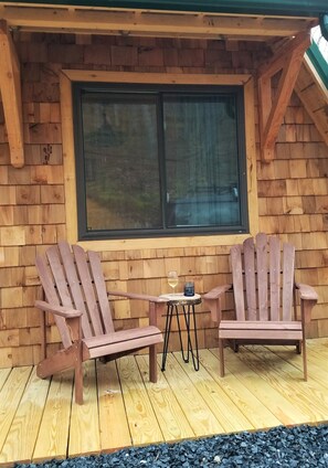 Enjoy your morning coffee or an evening glass of wine our the porch nook.