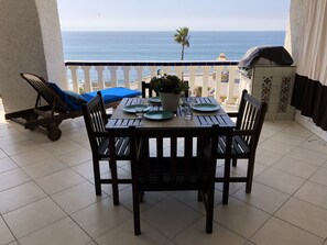 dining area on balcony