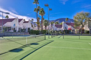 Enjoy the mountain views while you play tennis on one of the 4 lighted courts!