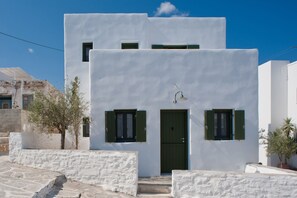 The front side of house