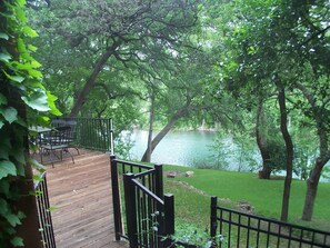 Gruene River Home and Cottage - Riverfront & Backyard from Stone Stairs