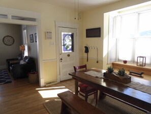 Plenty of room at this farmhouse table. 
