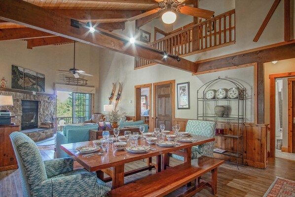 The main level of this unit has an open concept.