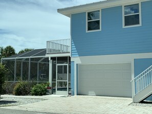 Single  garage for guest use