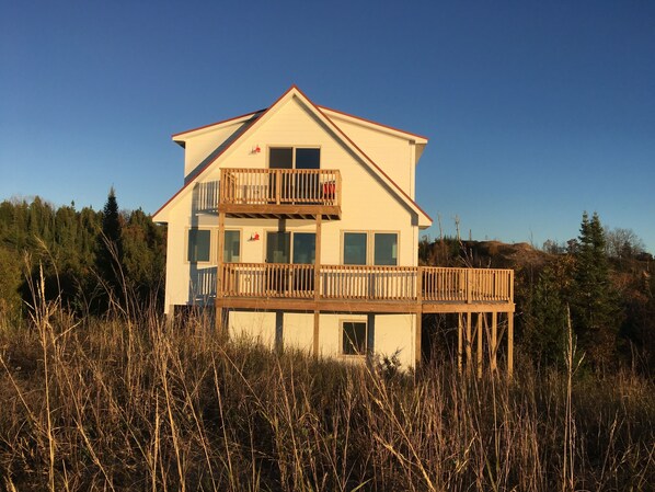 Wrap around decks, private master suite balcony