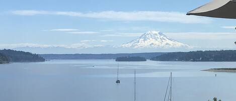 View of Mt. Ranier from the deck
