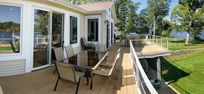 Upper Deck, Patio Tables, Extra Patio Chairs, Gas Grill, & Cable Railing