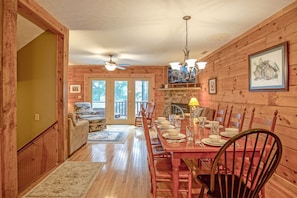 Here you can see the open concept on the main level of this property.