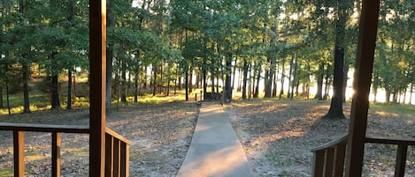 Look at this view of the lake from the back porch.