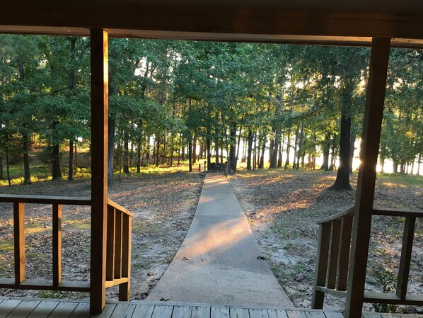 Look at this view of the lake from the back porch.