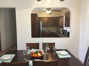 Dining area open to kitchen