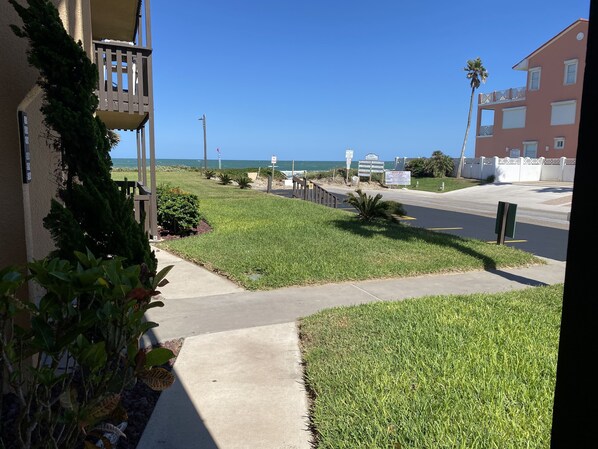 WOW! 1st Floor View to beach, and it is less than a 30 second walk to the sand.