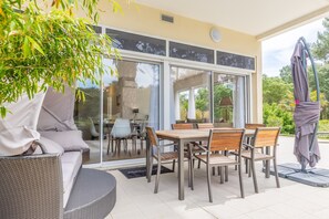Sit out on your private furnished balcony or terrace - please let us know if you have a preference.
