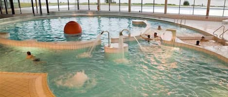 Go for a swim in the shared indoor pool!