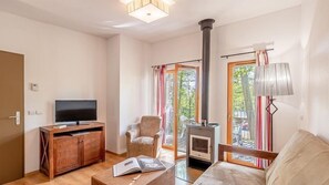 Relax in the comfortable living area.