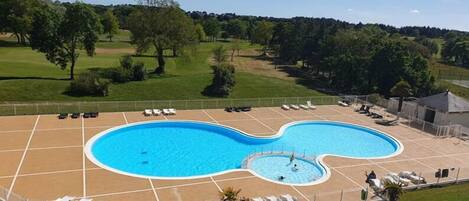 Go for a swim in the lovely seasonal outdoor pool.