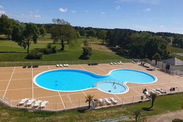 Go for a swim in the lovely seasonal outdoor pool.