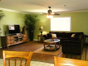 Living-room with Flat-screen HD TV