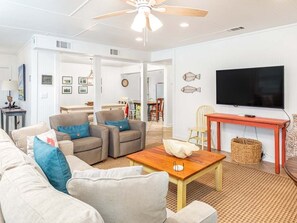 Downstairs Living Area with Flat Screen TV