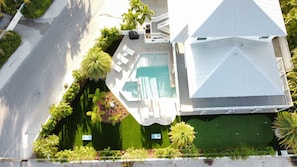 Cornhole game spotted from above!