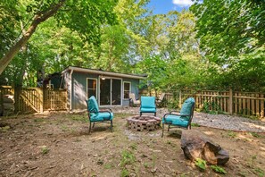 You have your own fenced in, private backyard- perfect if you are bringing dogs.