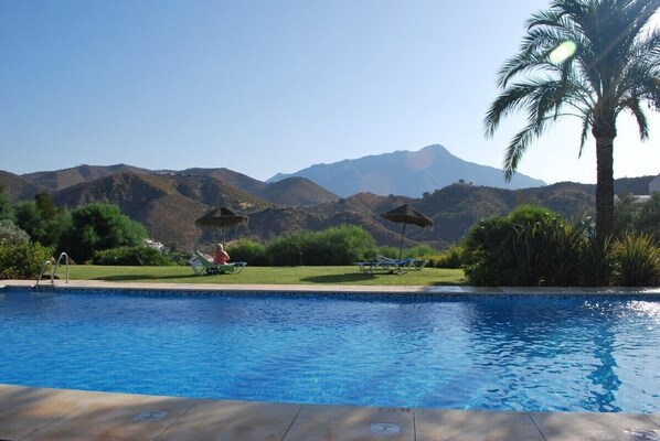 Pool set in tropical gardens