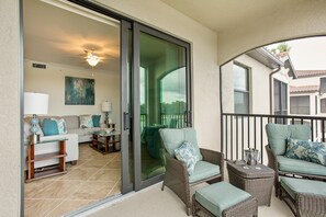 View of living room and lanai.