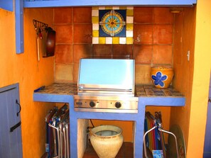 BBQ and outdoor cooking area