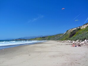 You'll have this white sandy beach pretty much all to yourselves