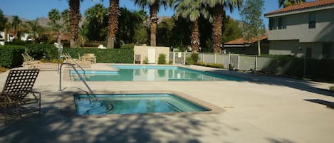 Pool and Hot tub -10 feet away from front door. Not private, but rarely used.