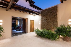 Entry Way and fountain wall