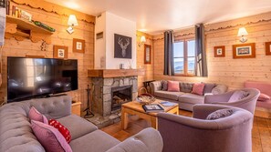 Sink into the cozy sofa after a day exploring the area.