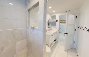 Gorgeous Marble and Glass Shower