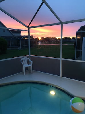 Sunset by the Pool