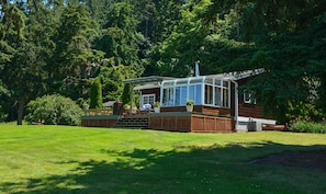 Sunroom off the kitchen facing the lagoon